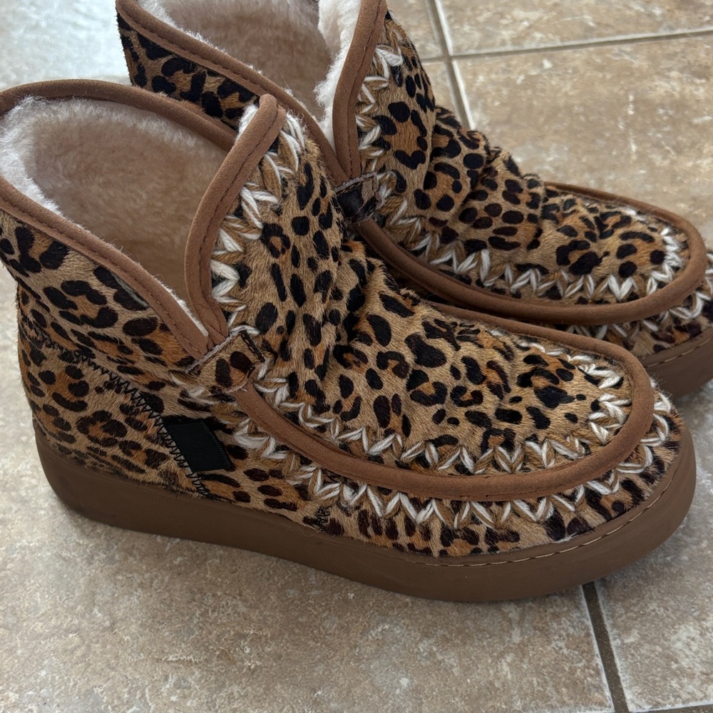 Leopard Print Winter Boots